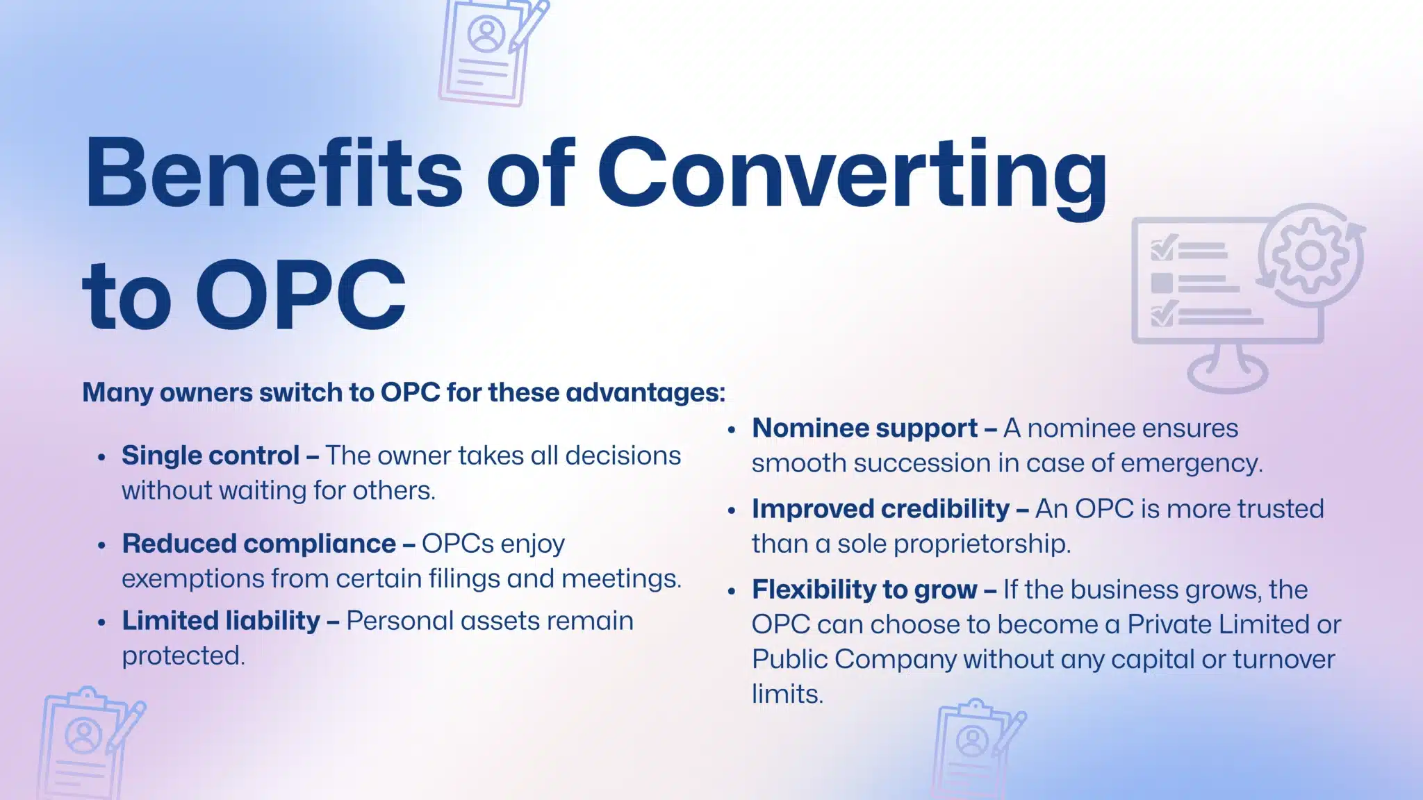 Convert a Private Limited Company into an OPC
