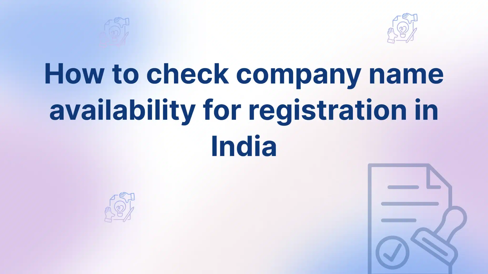 Check company name availability - FinGuru India